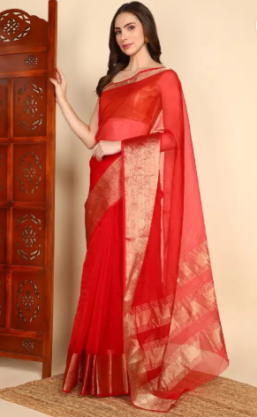 Pankhudi Fashion organza saree for womens - Image 2