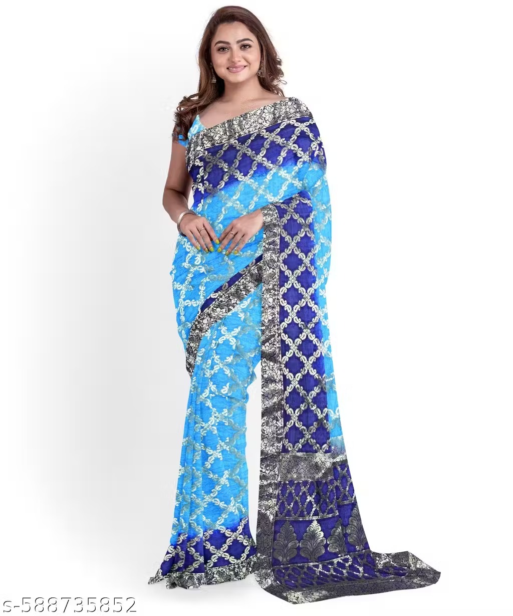Jaipuri Women Artsilk Saree Zari Weane Work Saree